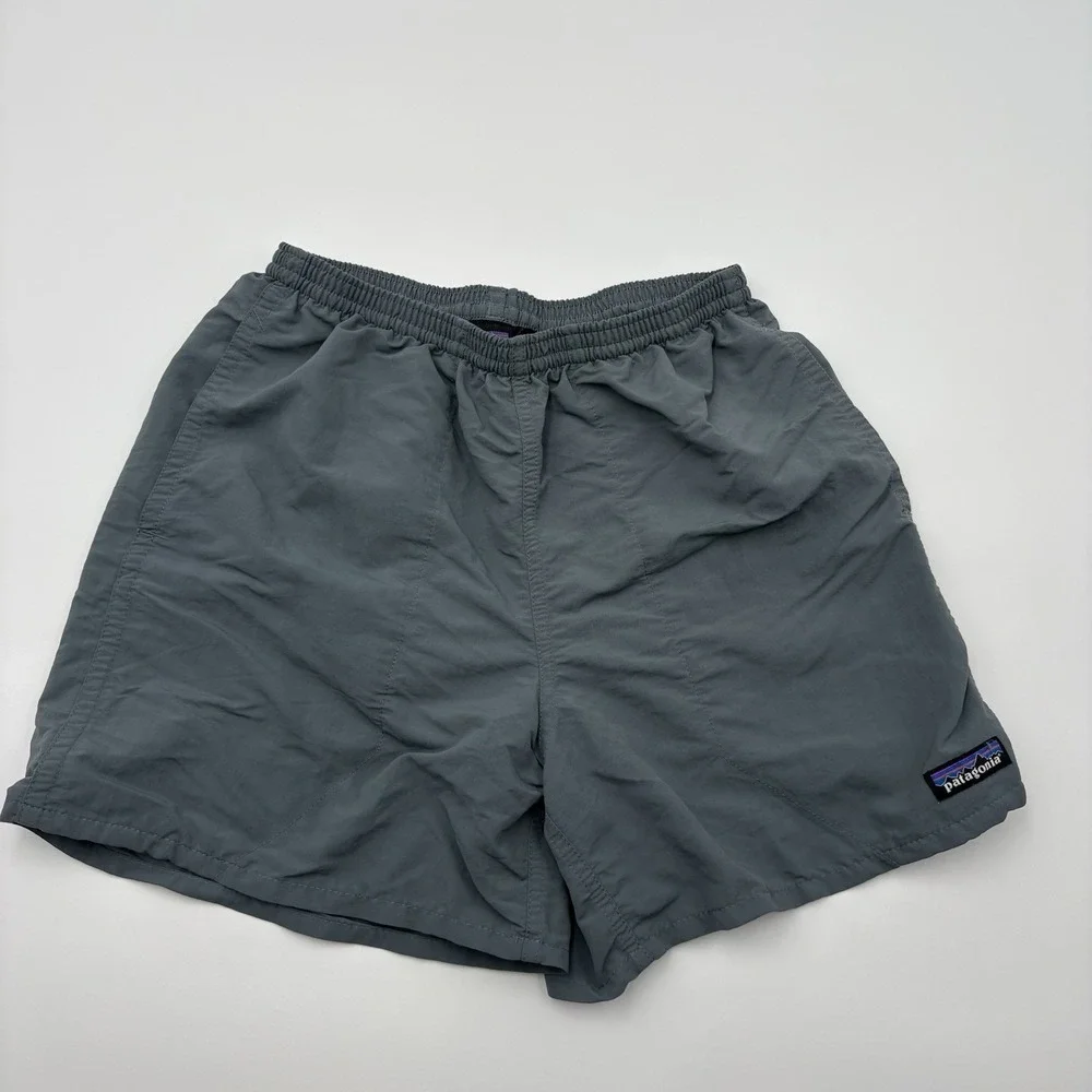 Patagonia Men S Small Gray Baggies Shorts Swim Trunks Nylon Pocket Outdoor